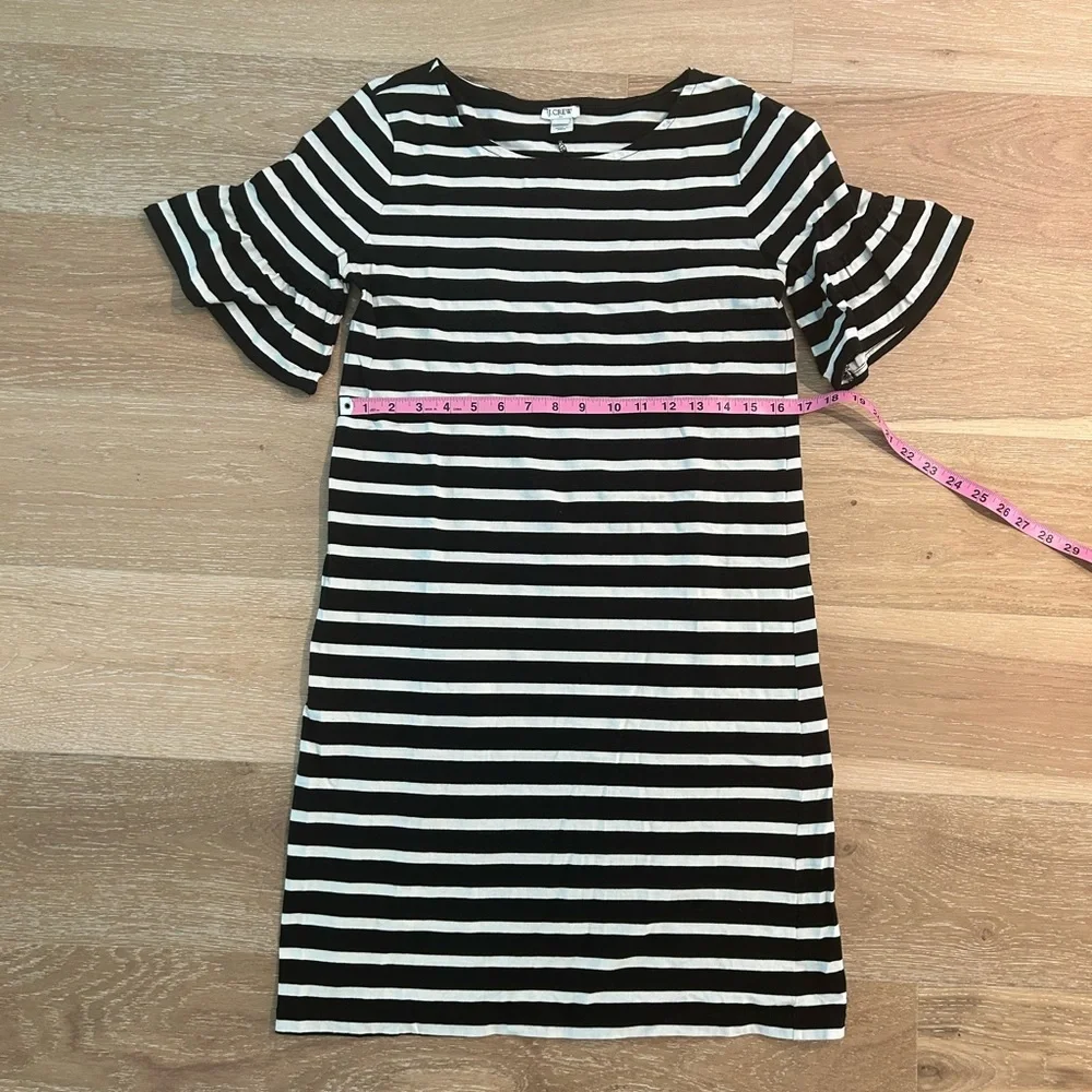 J.‎ Crew black and white striped dress size small